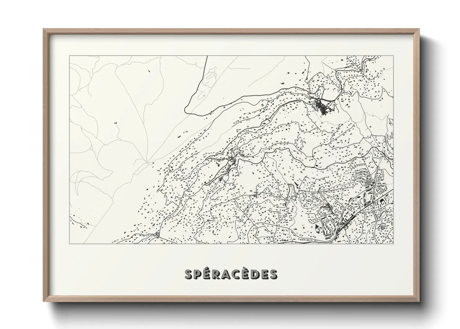 Une affiche de carte sur Spéracèdes