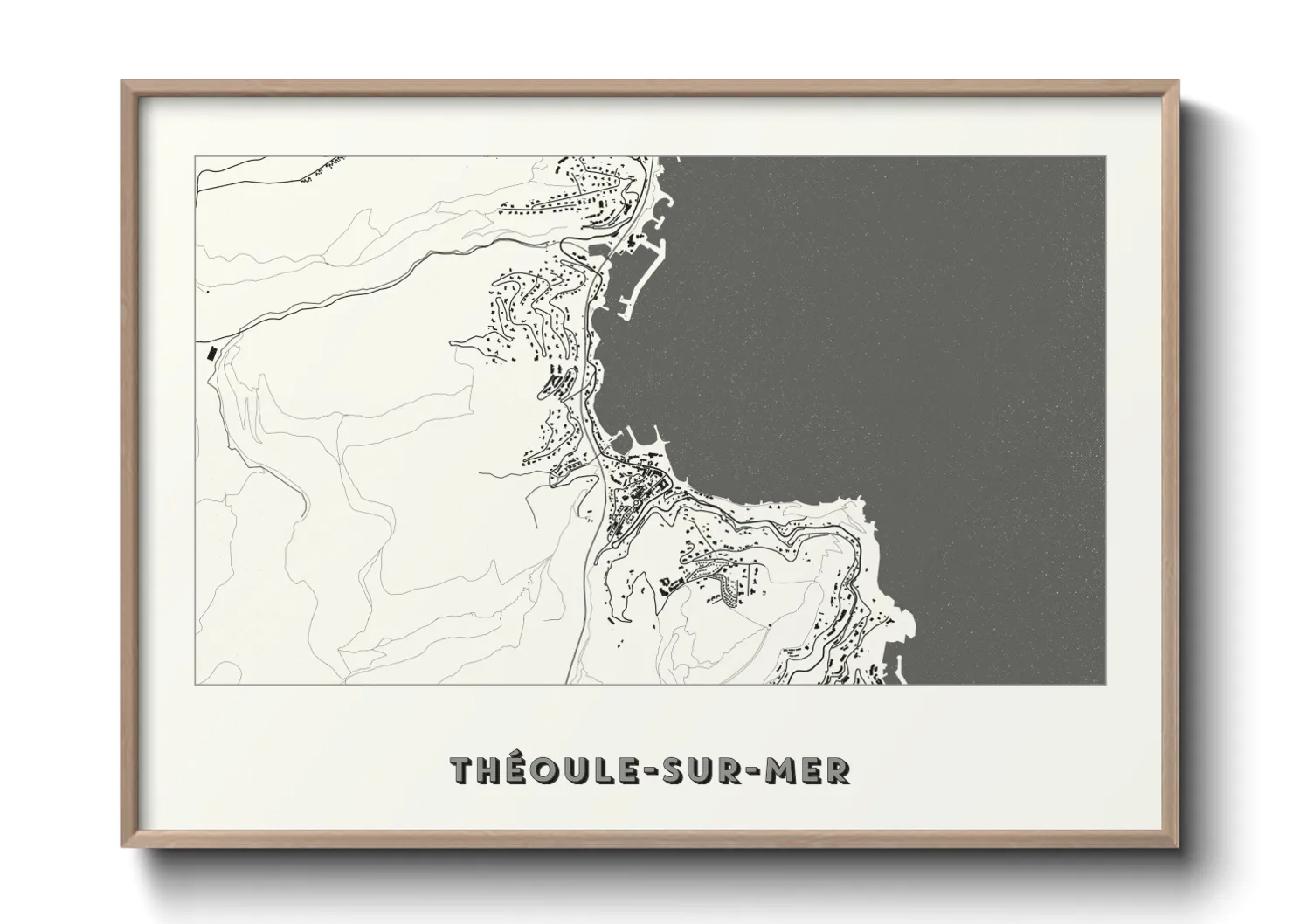 Une affiche de carte sur Théoule-sur-Mer