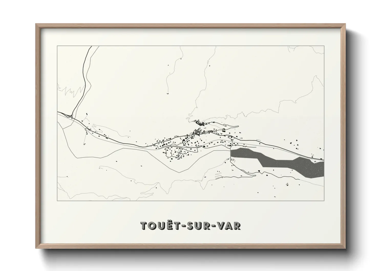 Une affiche de carte sur Touët-sur-Var