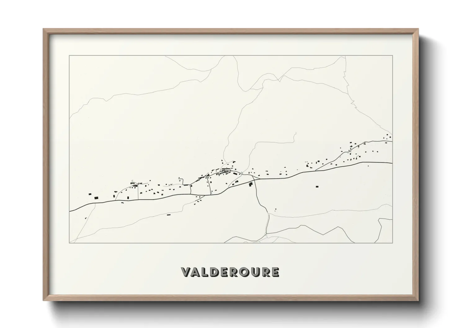 Une affiche de carte sur Valderoure