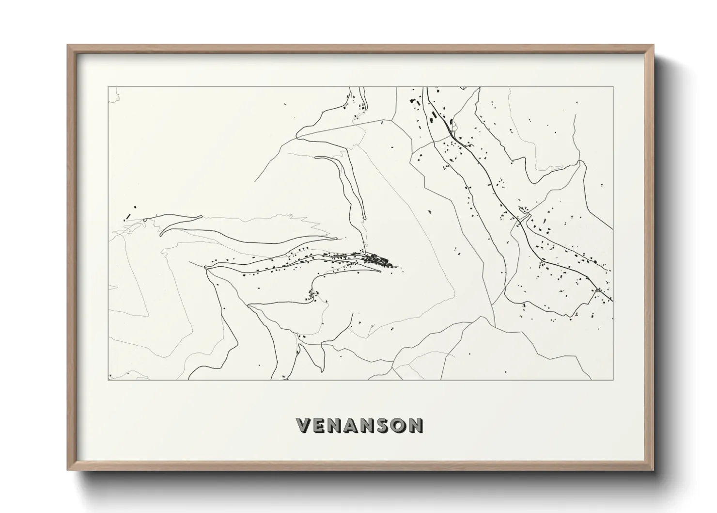 Une affiche de carte sur Venanson