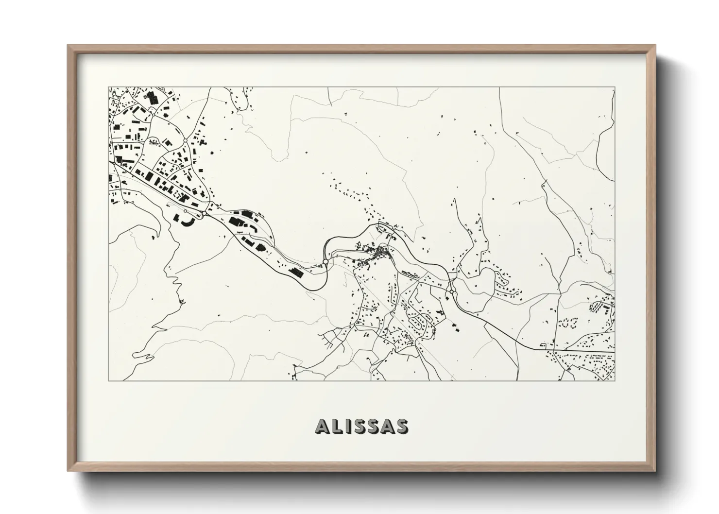 Une affiche de carte sur Alissas