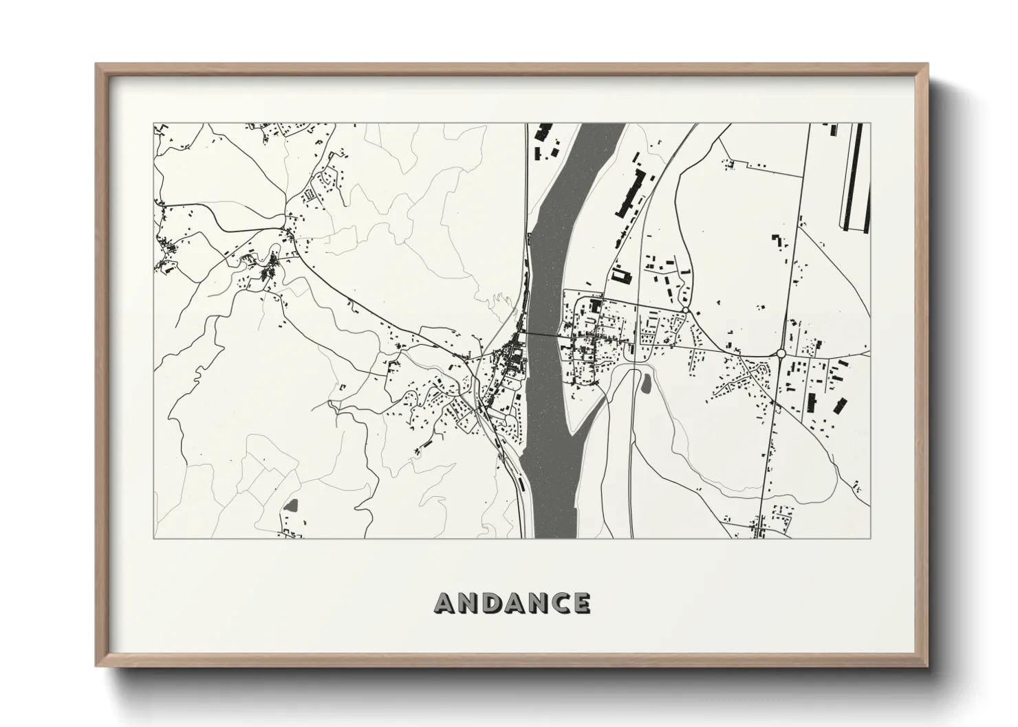 Une affiche de carte sur Andance