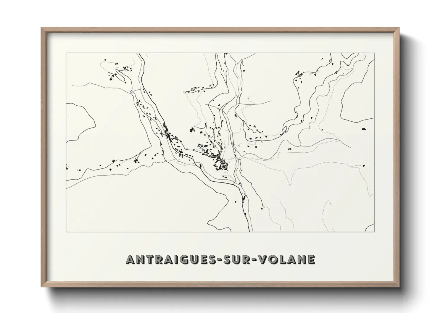 Une affiche de carte sur Antraigues-sur-Volane