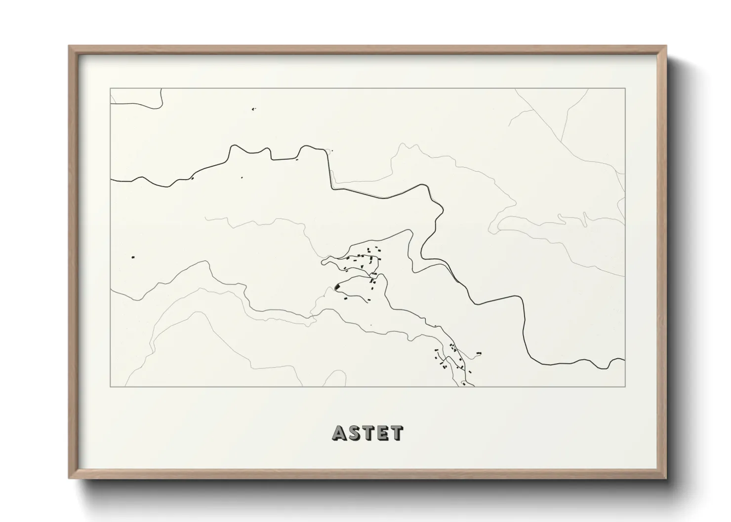 Une affiche de carte sur Astet