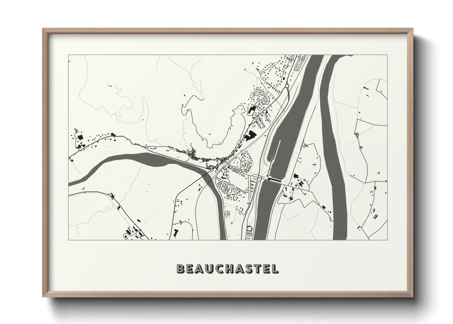 Une affiche de carte sur Beauchastel