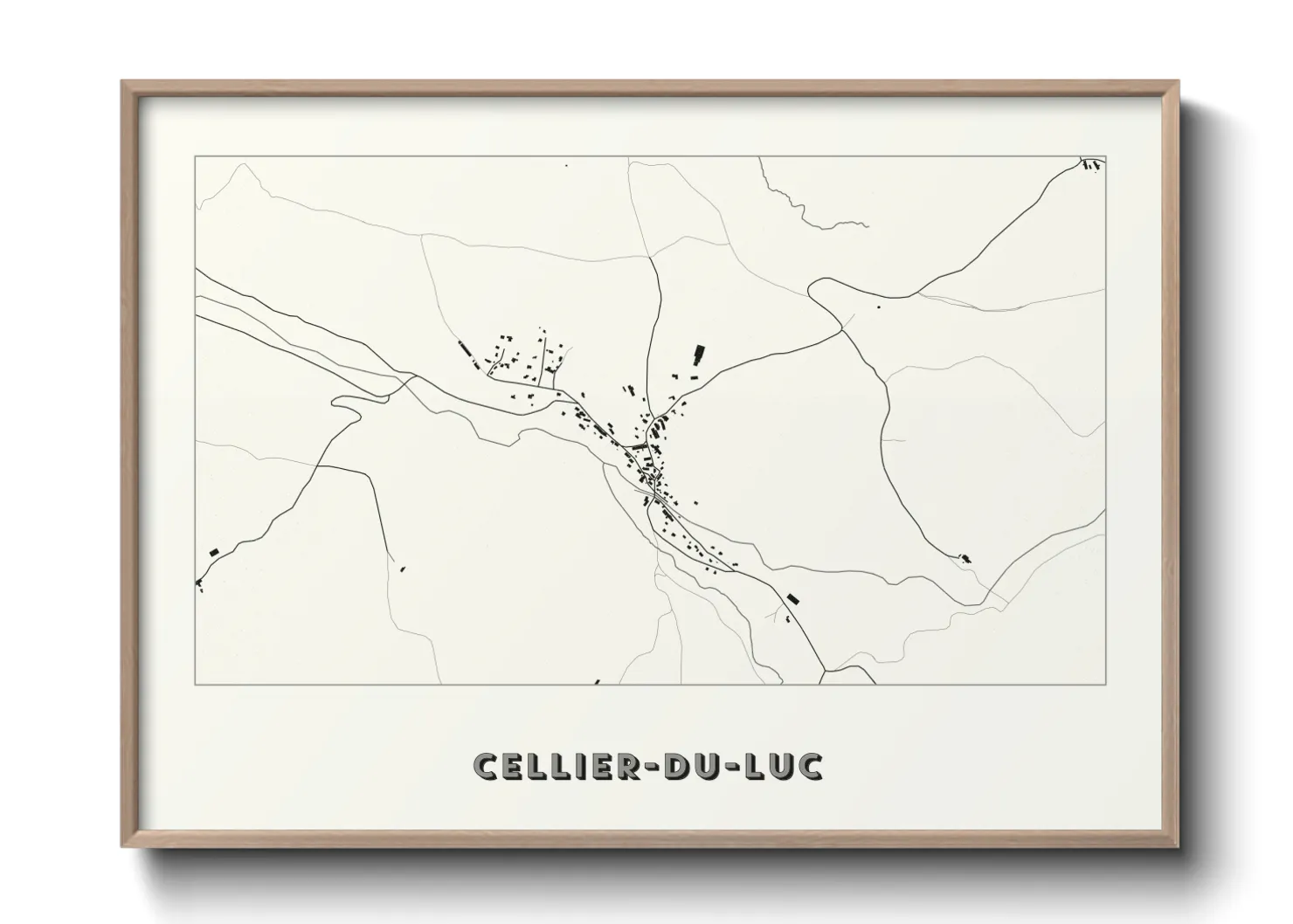 Une affiche de carte sur Cellier-du-Luc