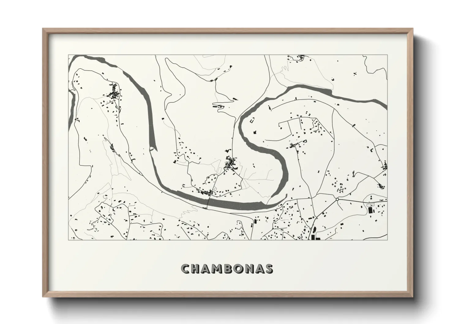 Une affiche de carte sur Chambonas