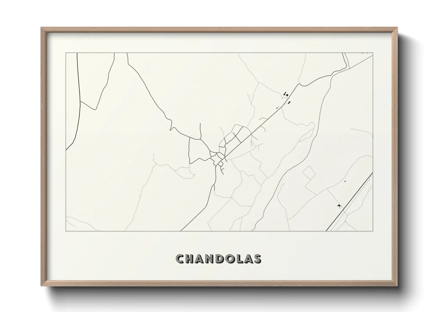 Une affiche de carte sur Chandolas