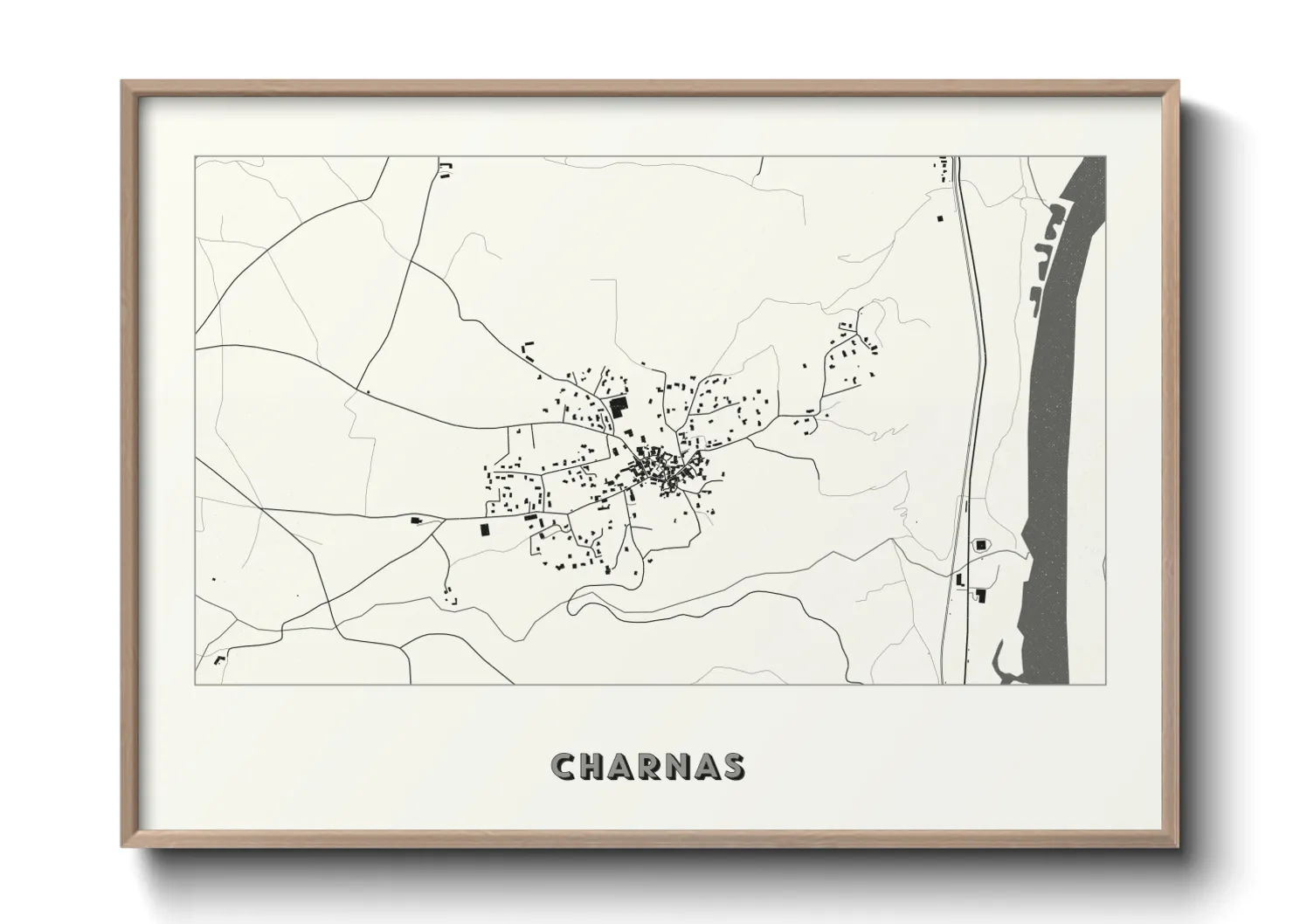 Une affiche de carte sur Charnas