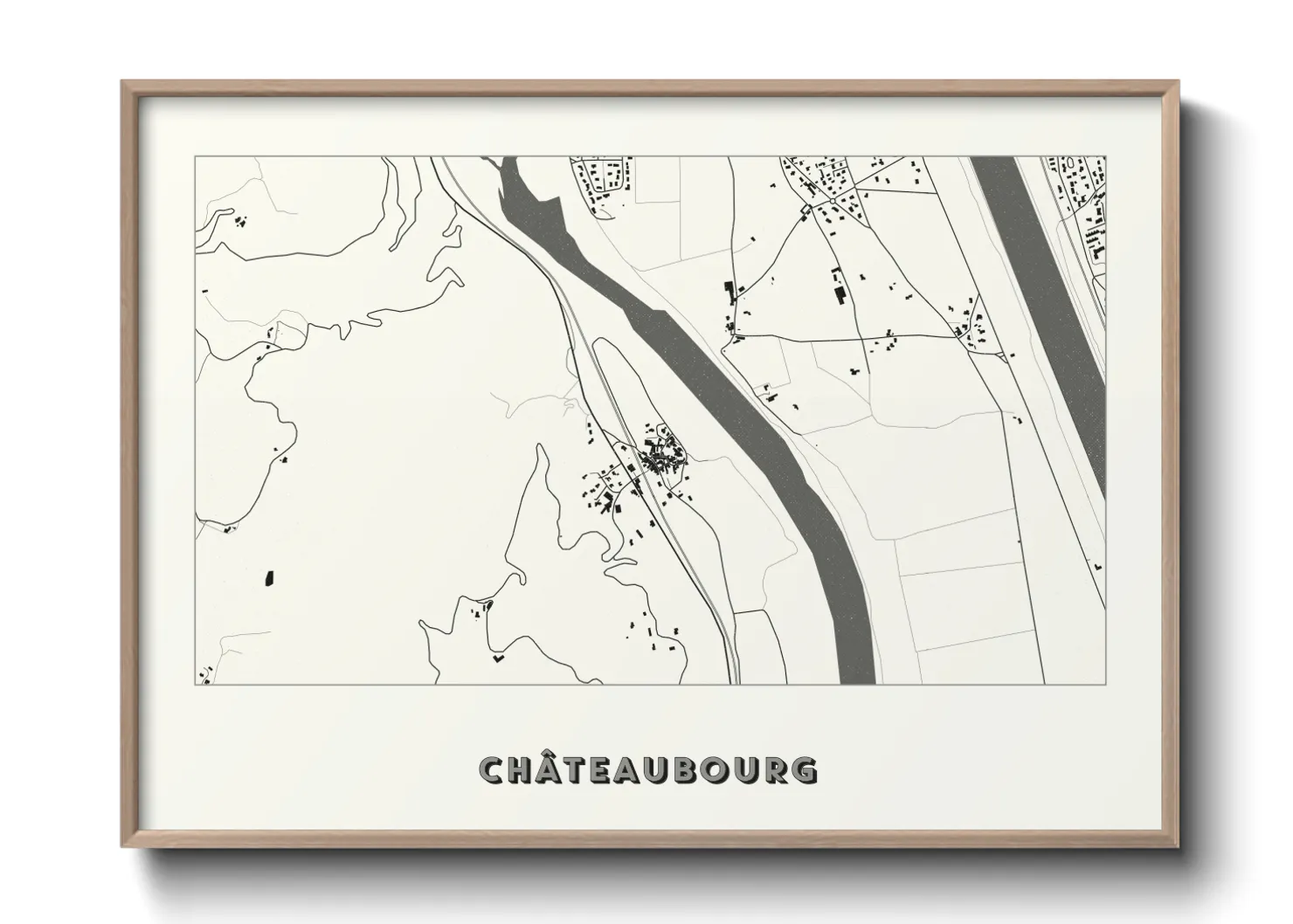 Une affiche de carte sur Châteaubourg