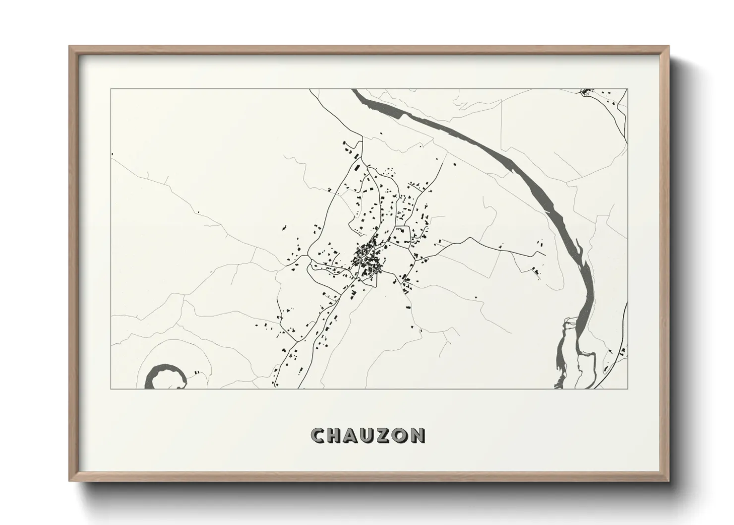 Une affiche de carte sur Chauzon