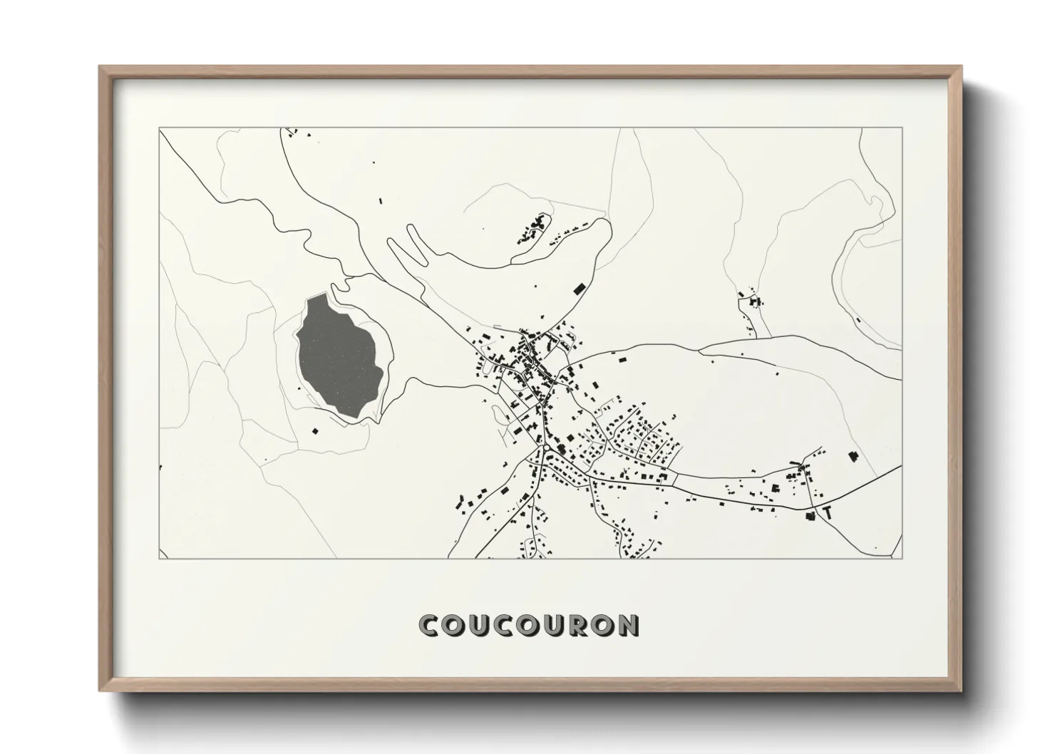 Une affiche de carte sur Coucouron
