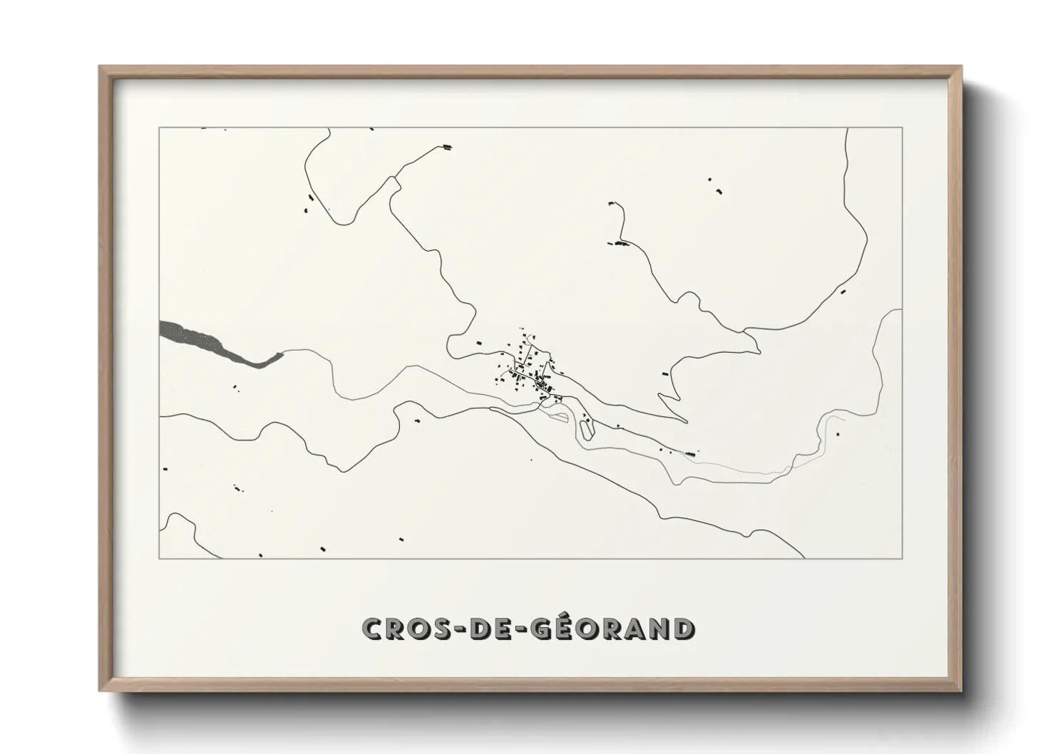 Une affiche de carte sur Cros-de-Géorand