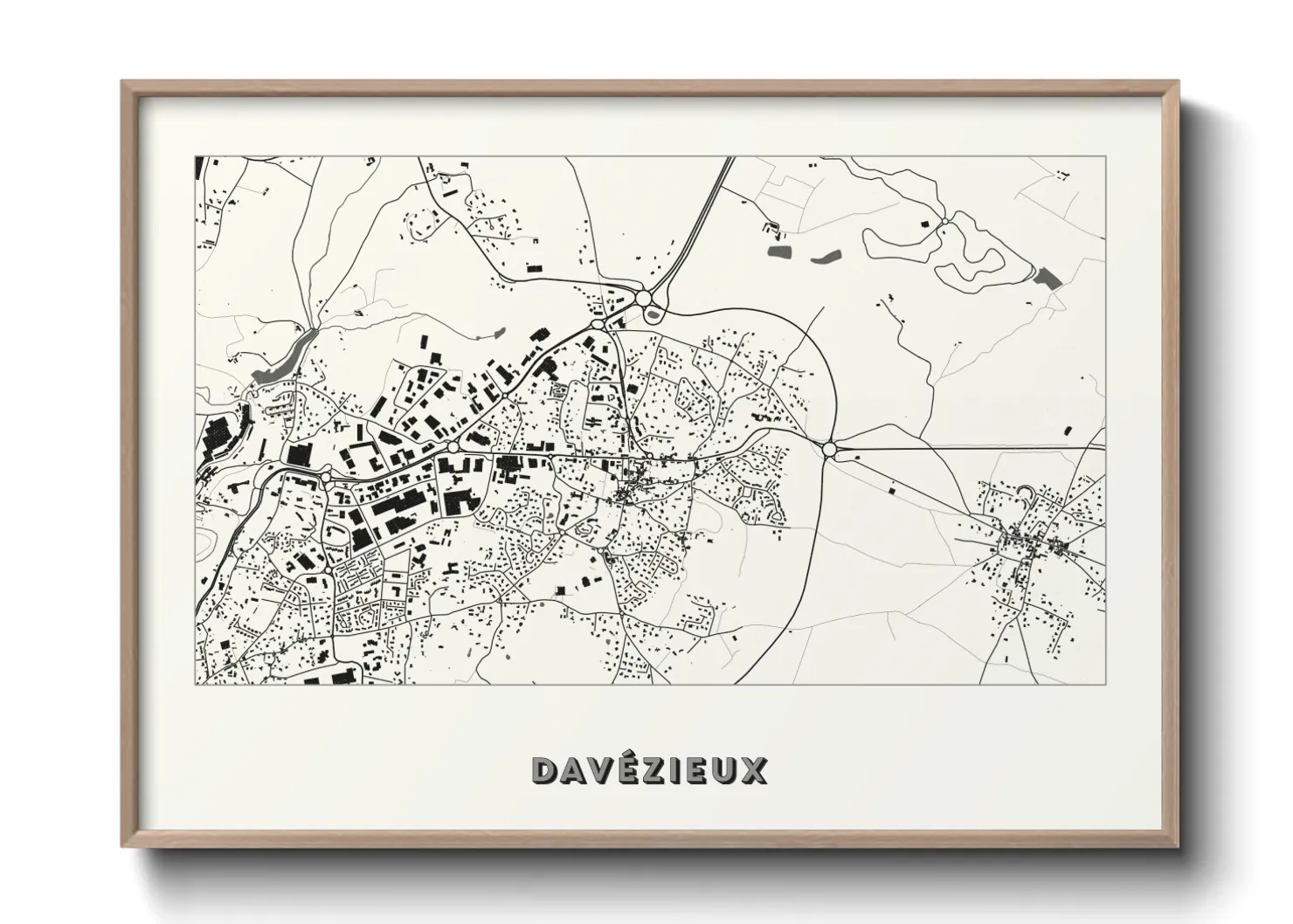 Une affiche de carte sur Davézieux