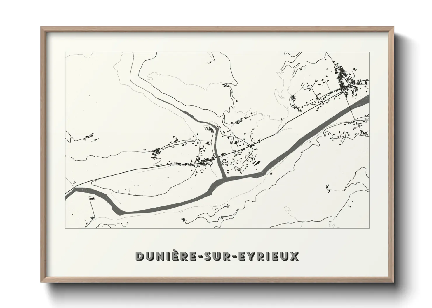 Une affiche de carte sur Dunière-sur-Eyrieux