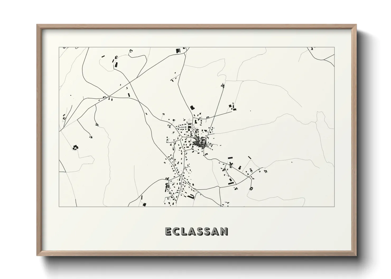 Une affiche de carte sur Eclassan