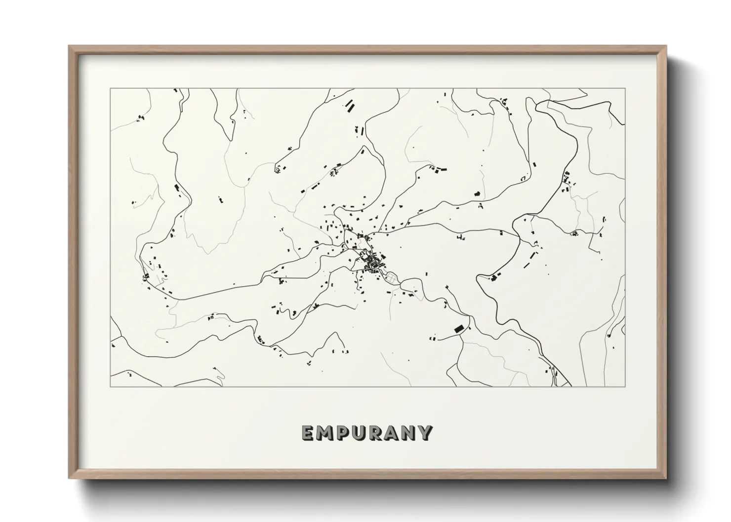 Une affiche de carte sur Empurany