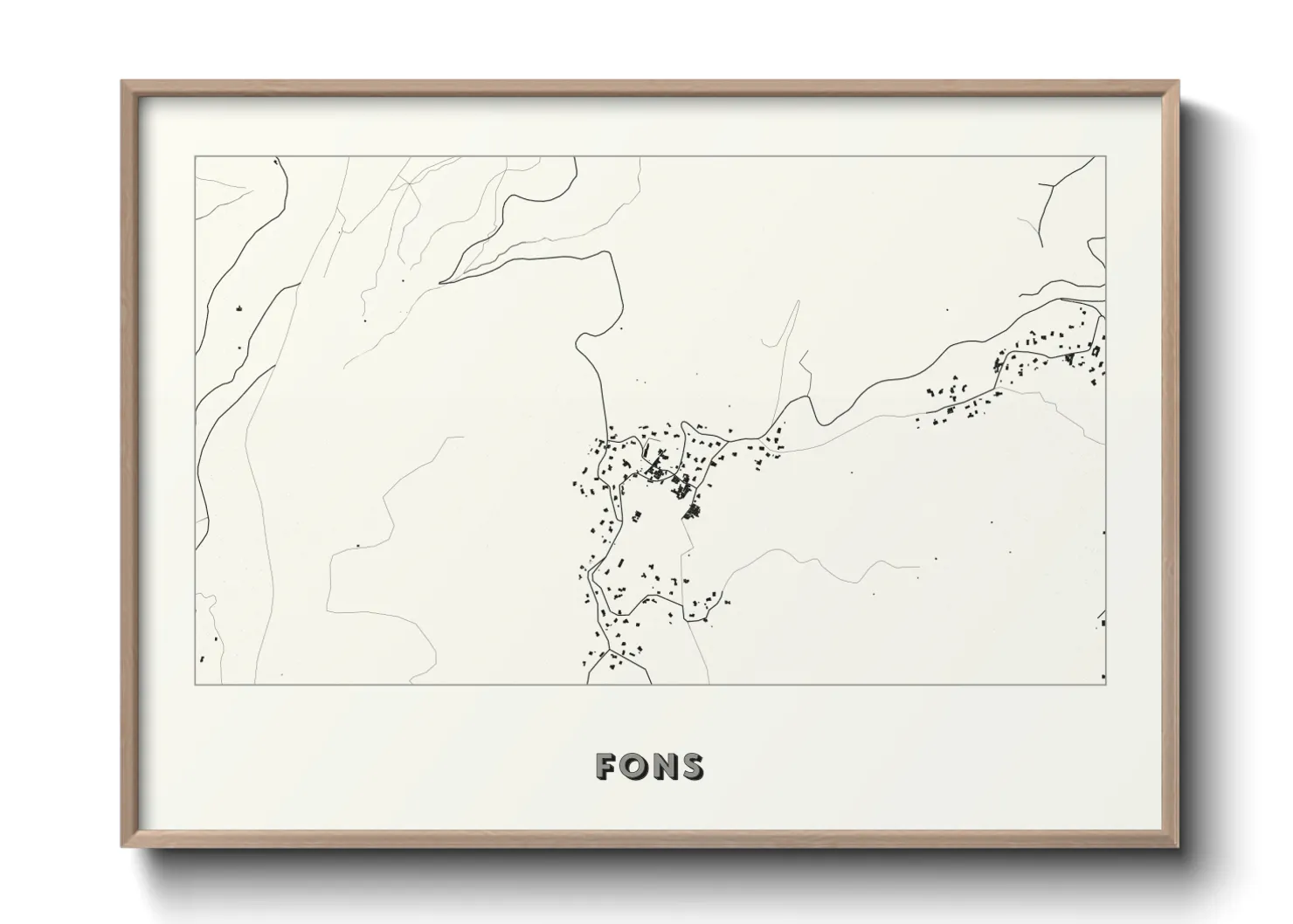 Une affiche de carte sur Fons