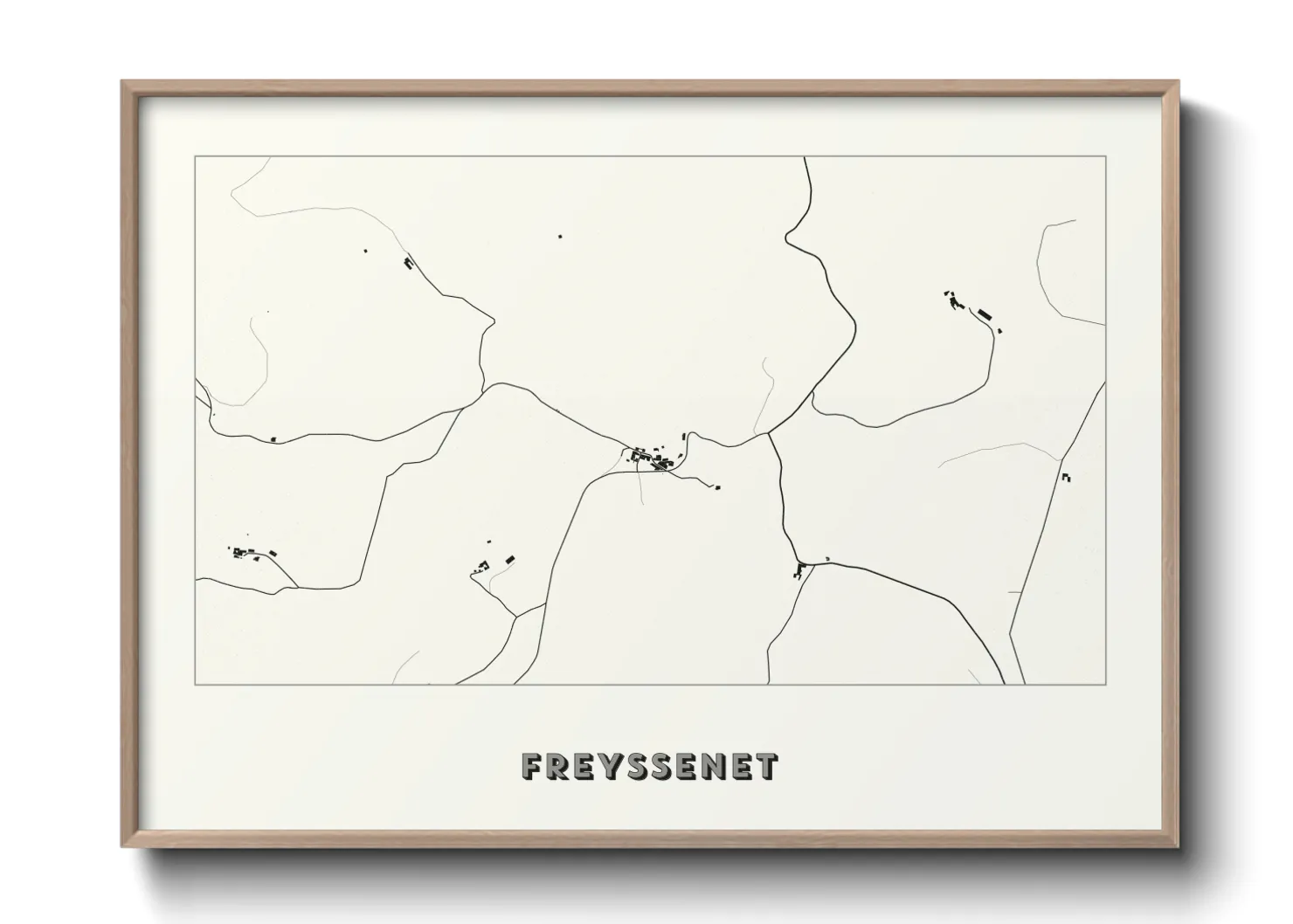 Une affiche de carte sur Freyssenet