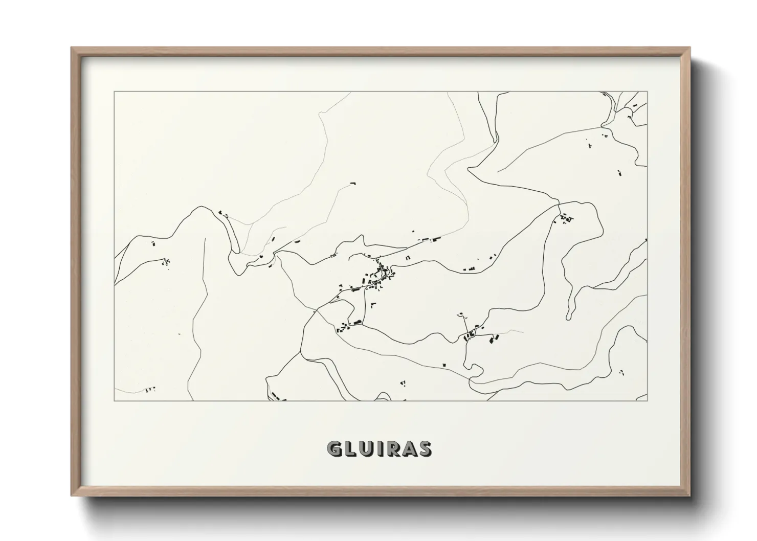 Une affiche de carte sur Gluiras