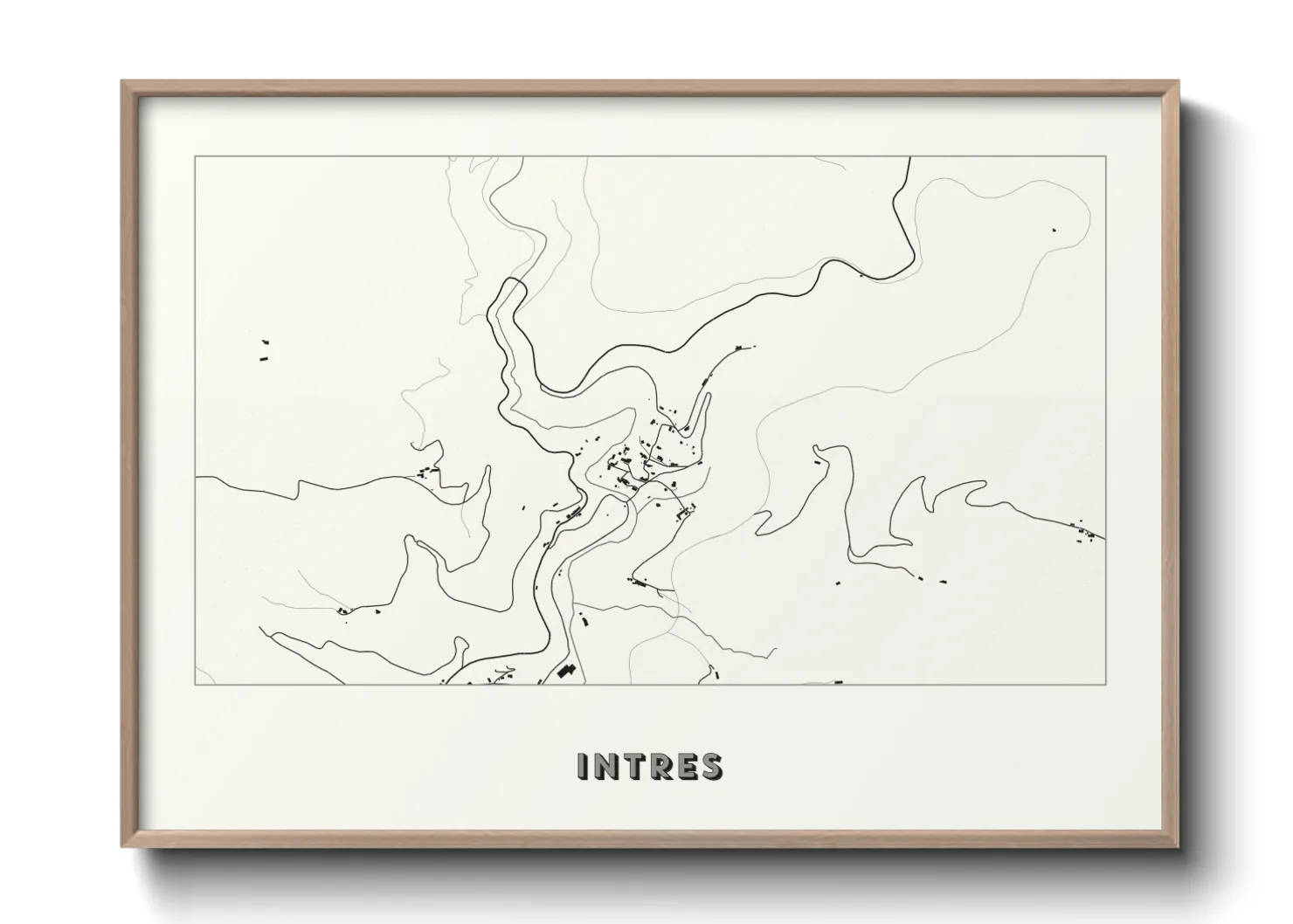 Une affiche de carte sur Intres