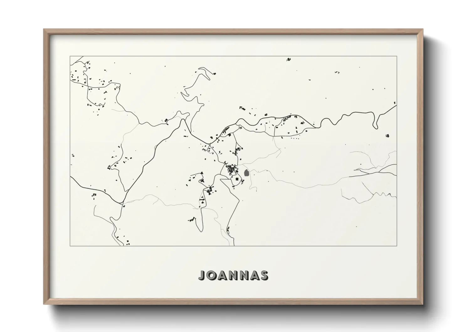 Une affiche de carte sur Joannas