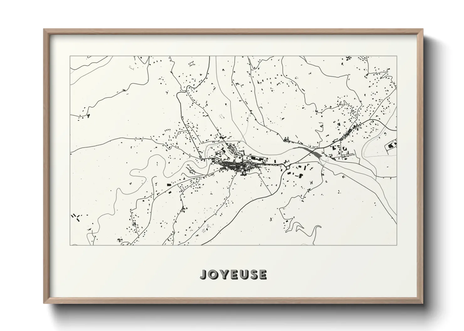 Une affiche de carte sur Joyeuse