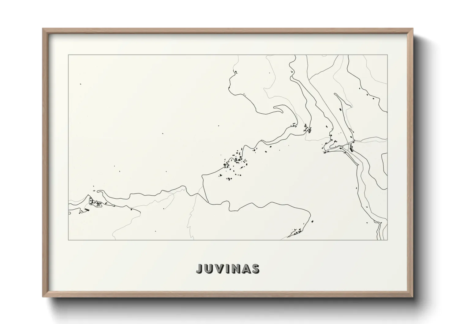 Une affiche de carte sur Juvinas