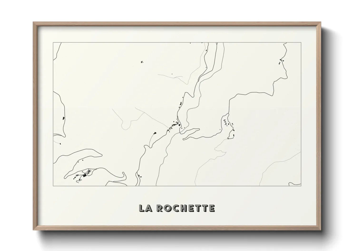 Une affiche de carte sur La Rochette
