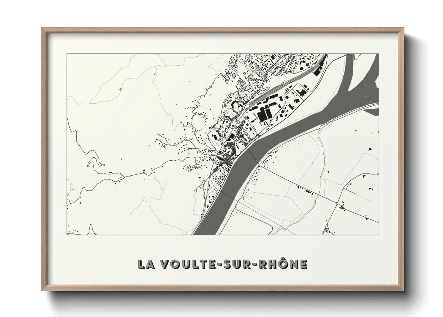 Une affiche de carte sur La Voulte-sur-Rhône