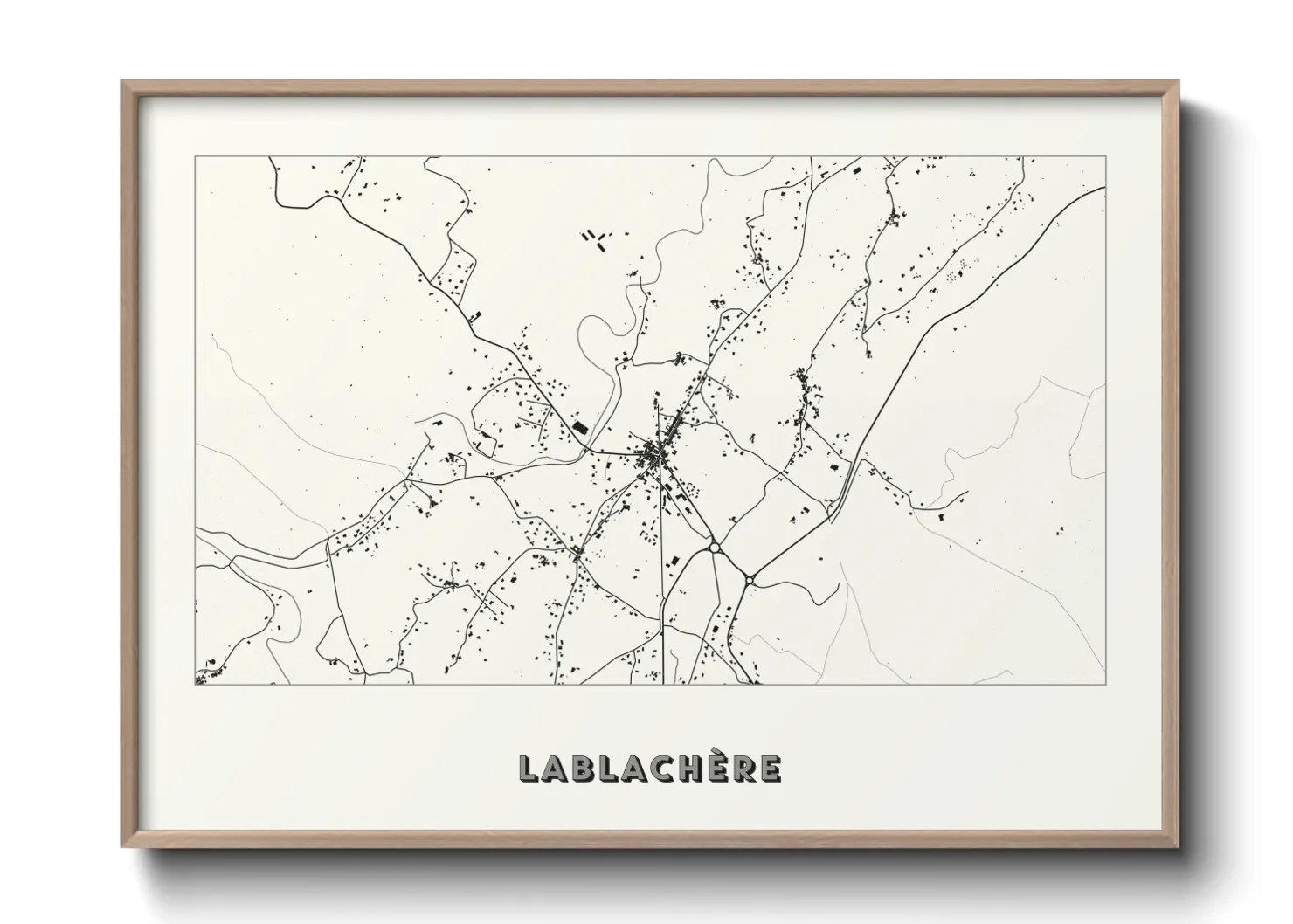 Une affiche de carte sur Lablachère