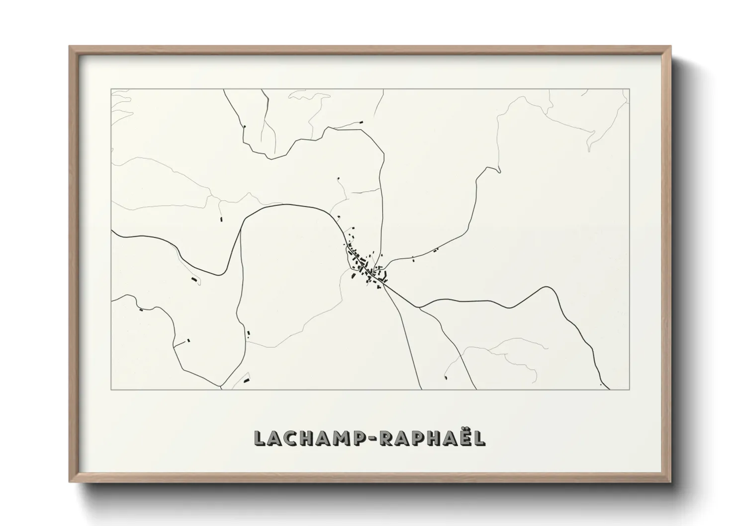 Une affiche de carte sur Lachamp-Raphaël