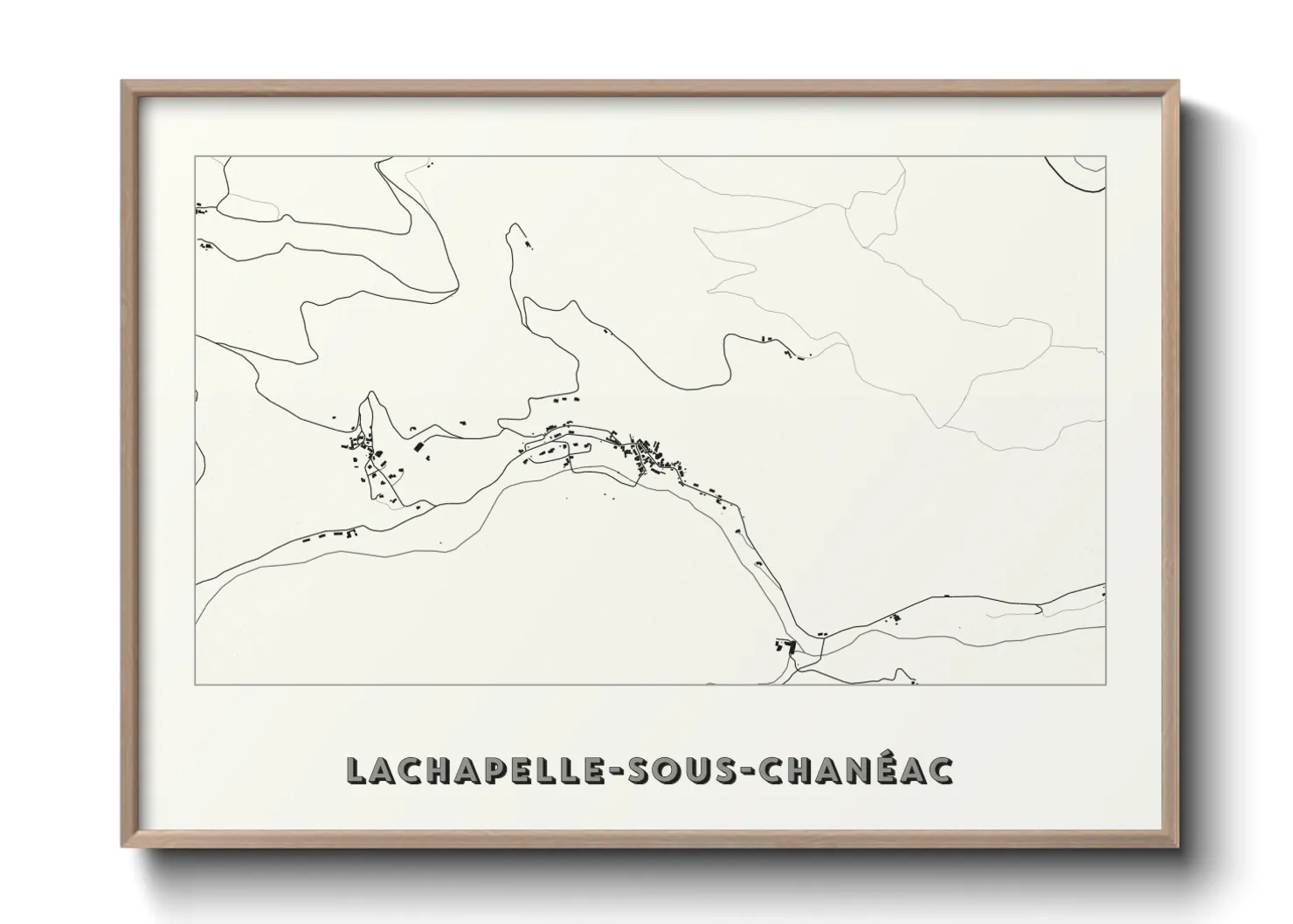 Une affiche de carte sur Lachapelle-sous-Chanéac