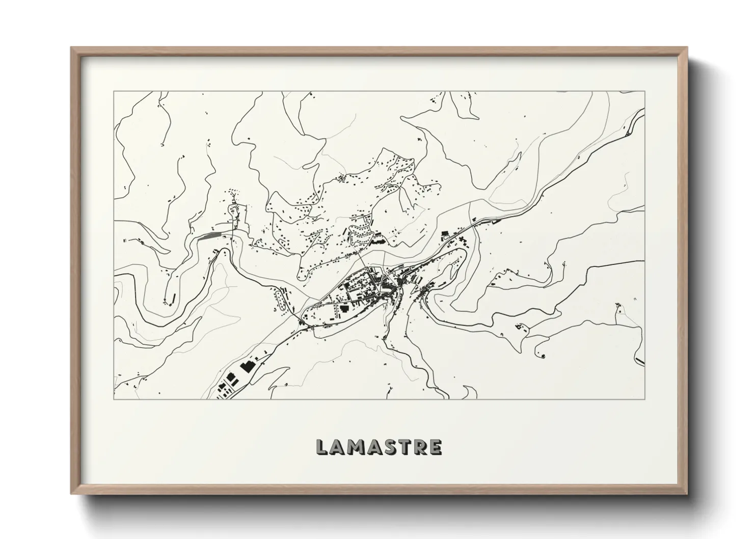 Une affiche de carte sur Lamastre