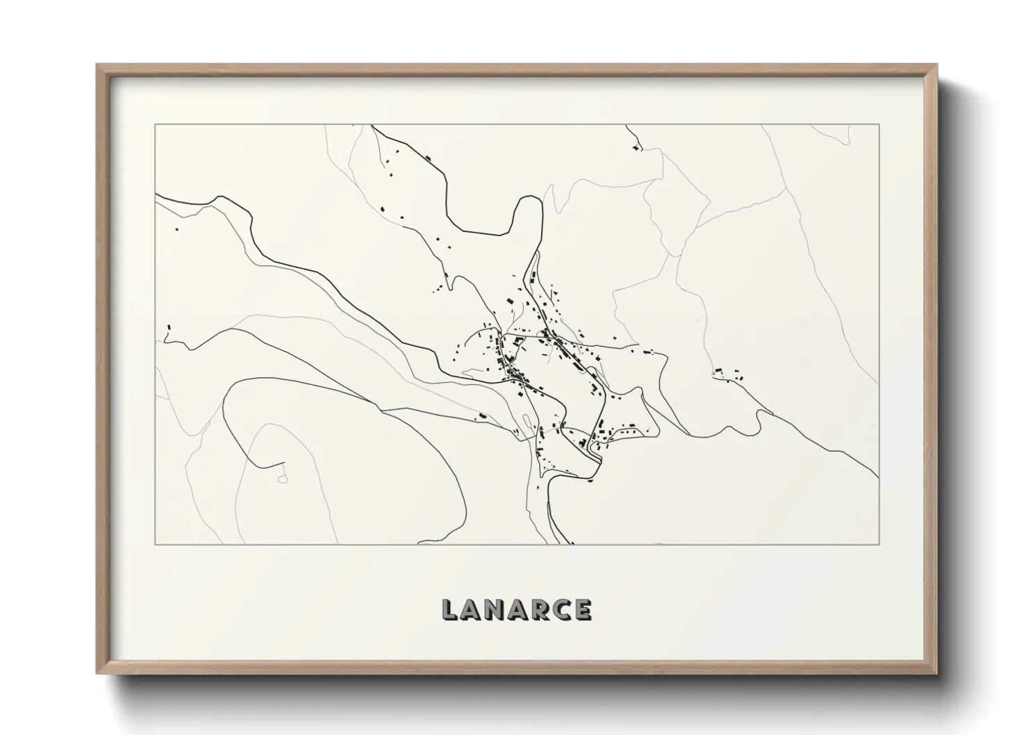 Une affiche de carte sur Lanarce