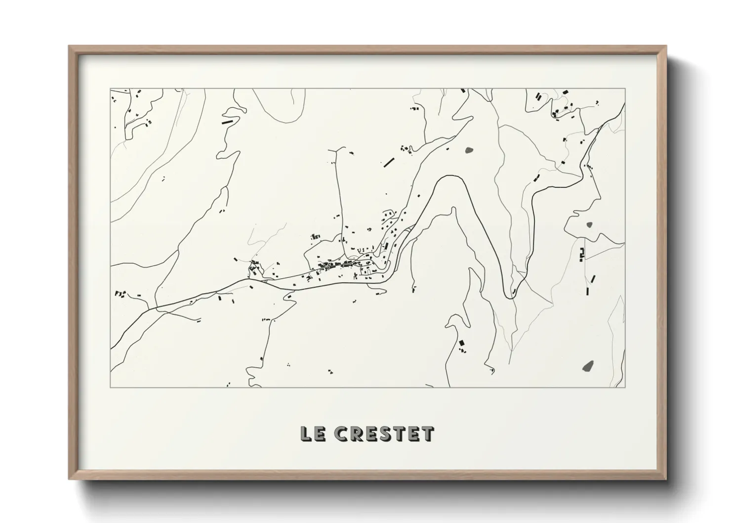 Une affiche de carte sur Le Crestet