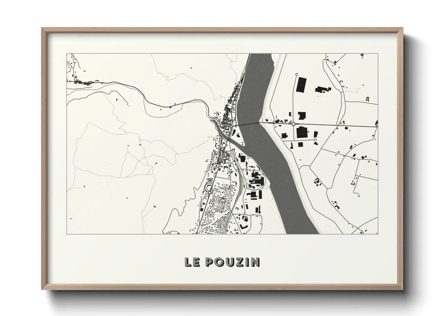 Une affiche de carte sur Le Pouzin