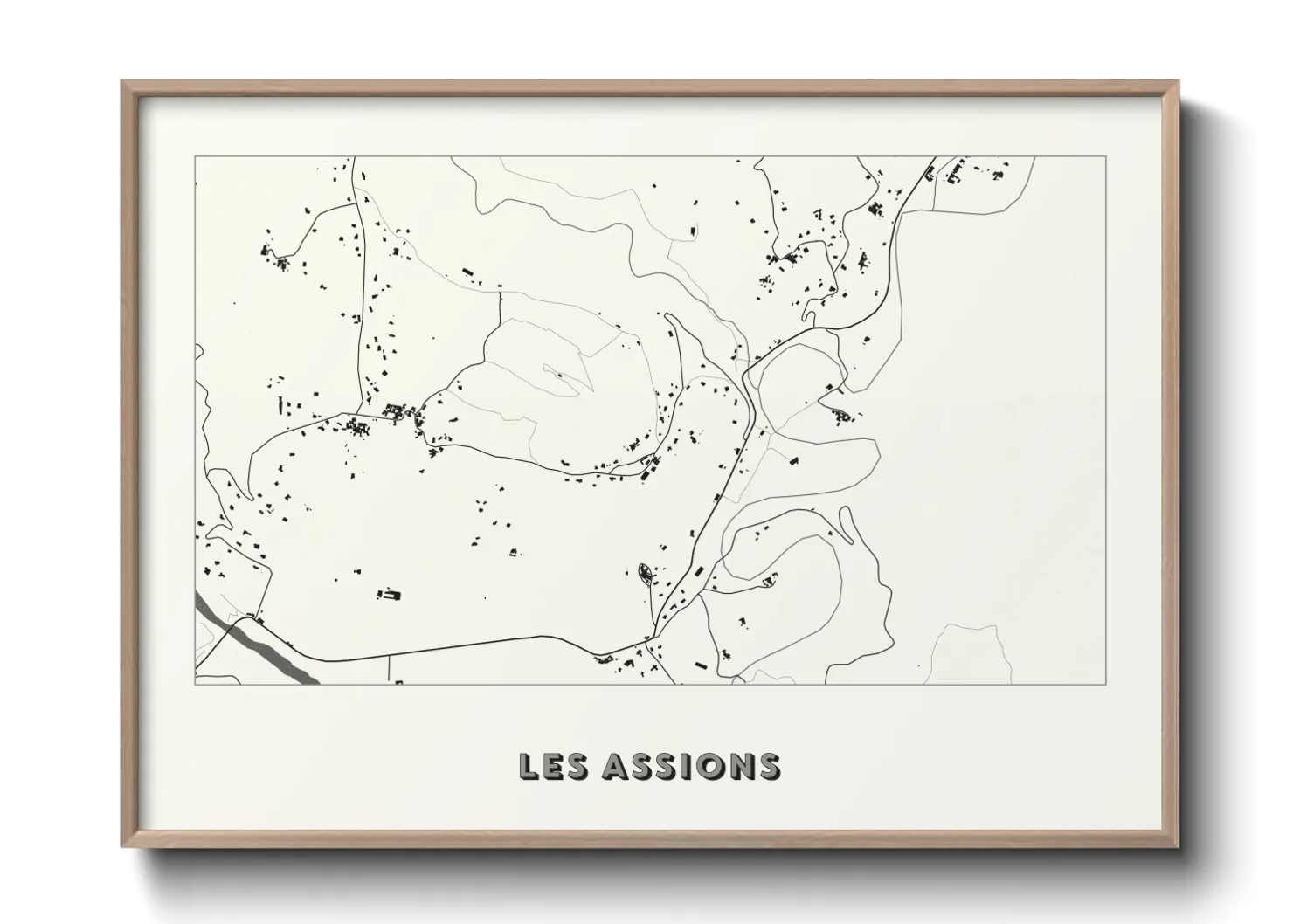 Une affiche de carte sur Les Assions