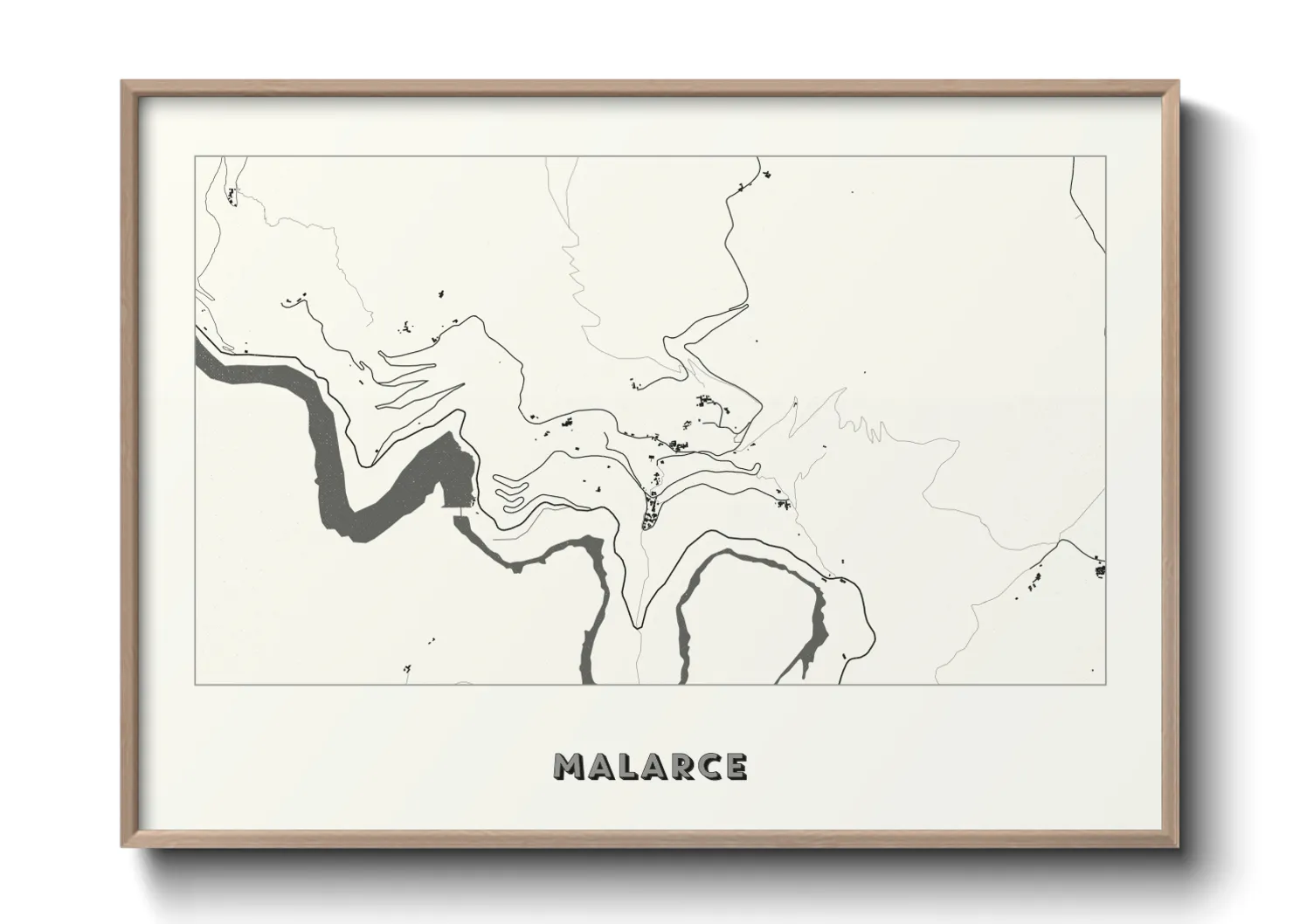 Une affiche de carte sur Malarce