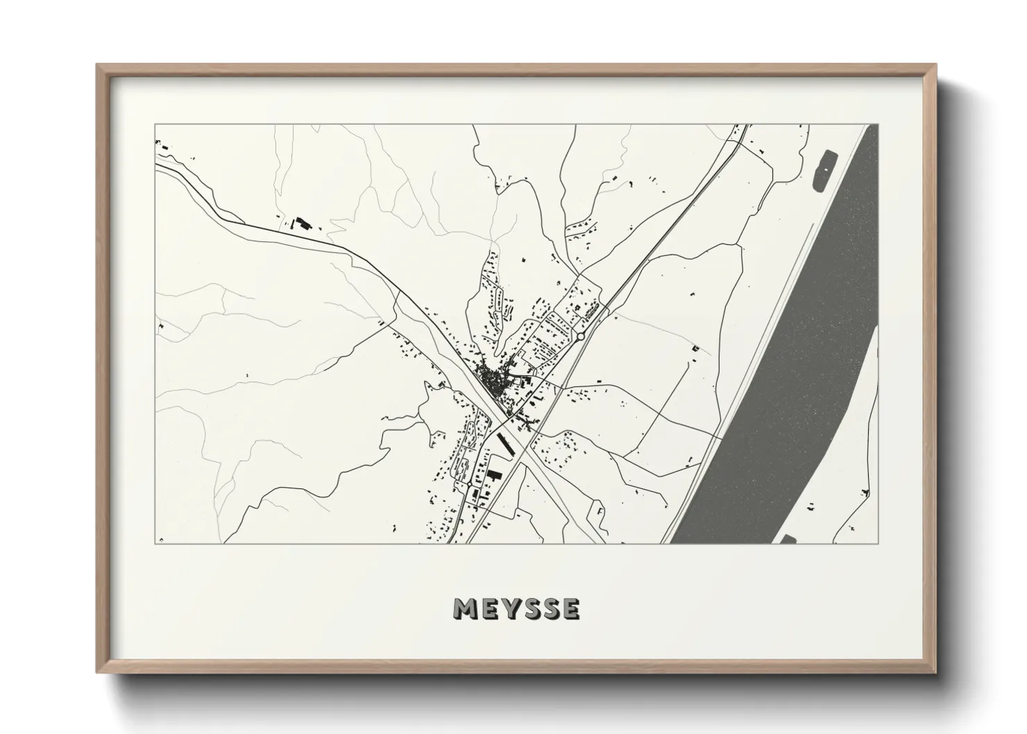 Une affiche de carte sur Meysse