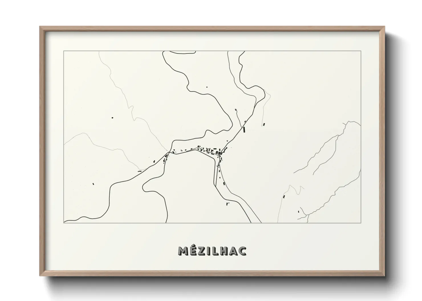 Une affiche de carte sur Mézilhac