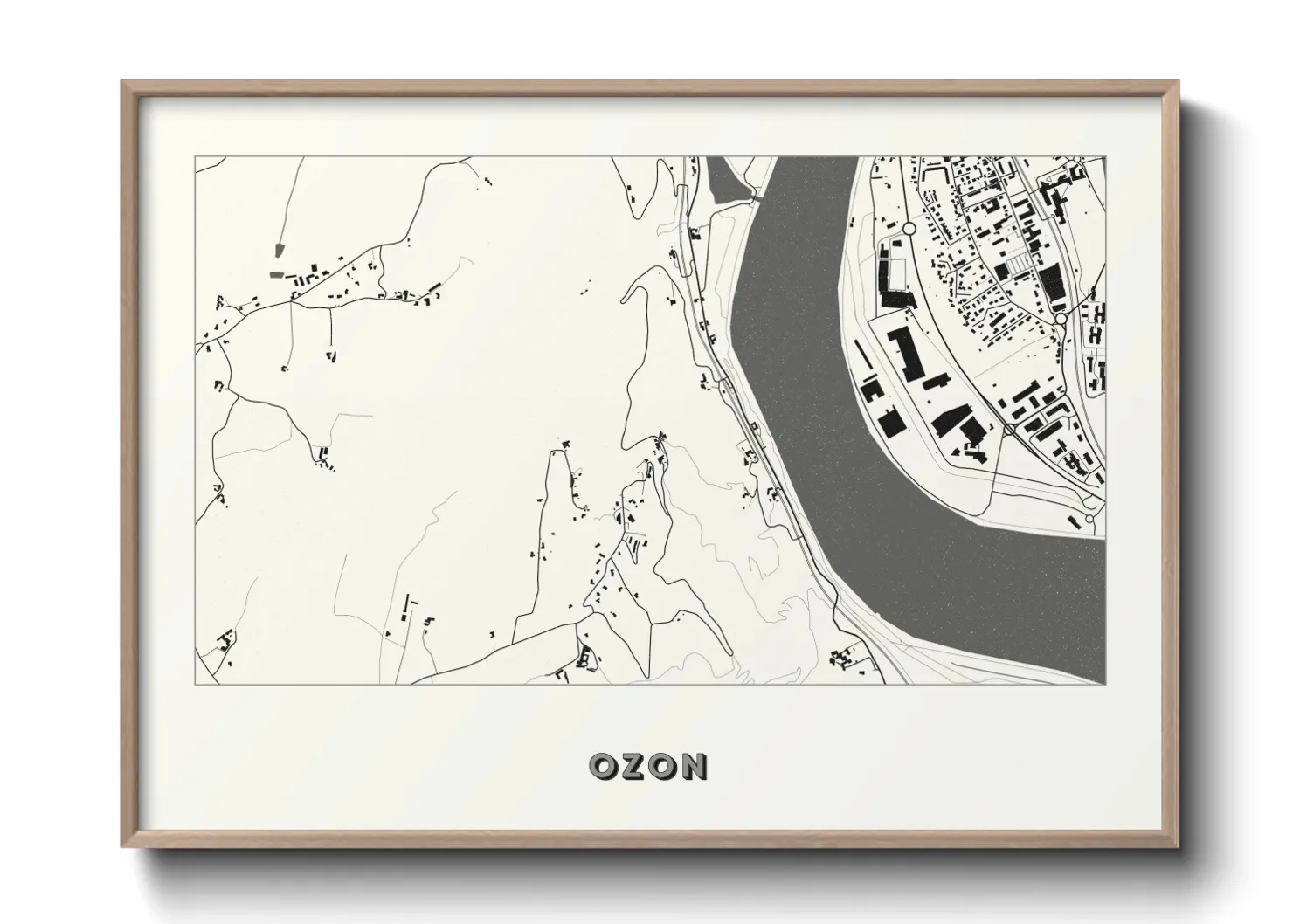 Une affiche de carte sur Ozon