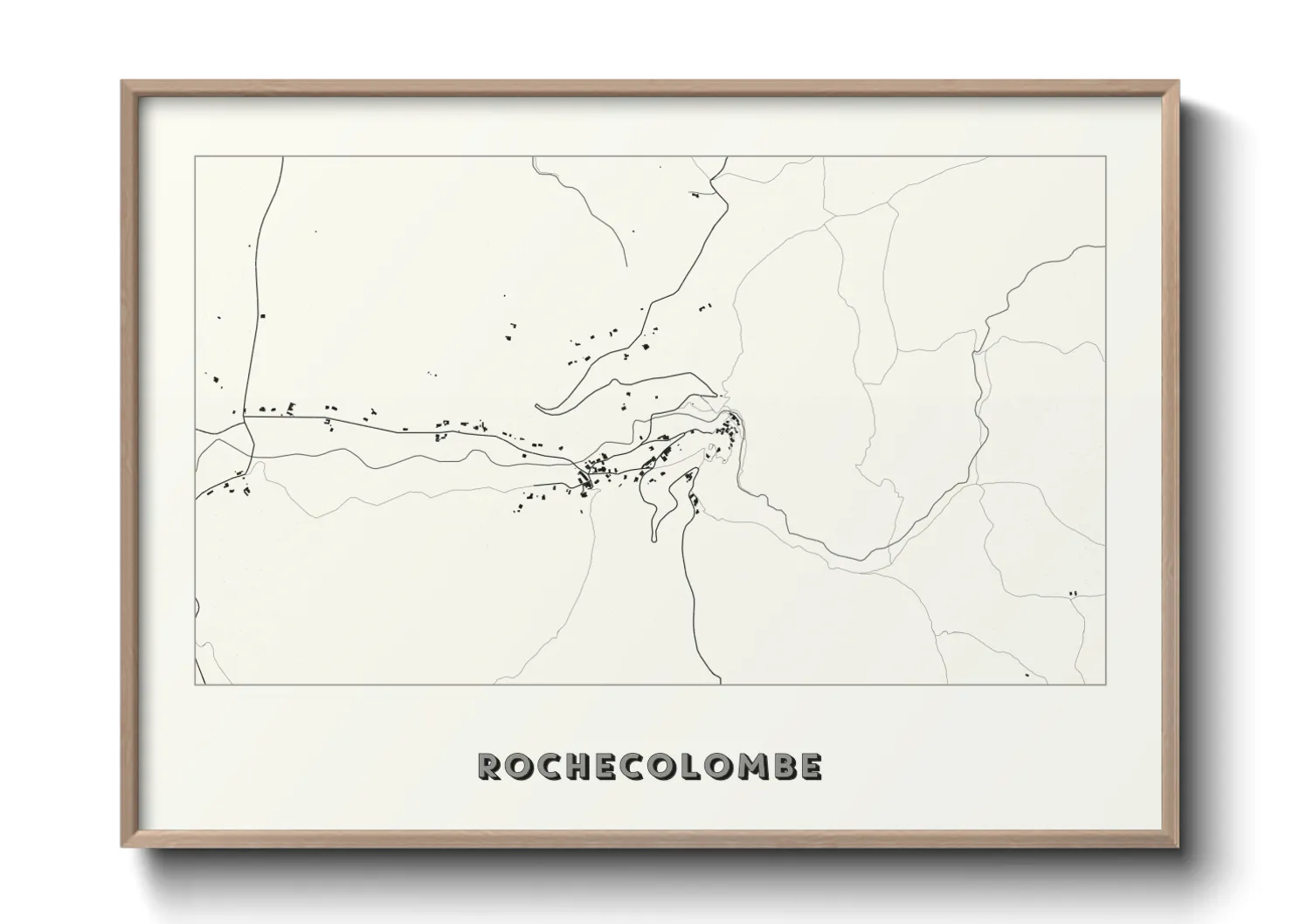 Une affiche de carte sur Rochecolombe