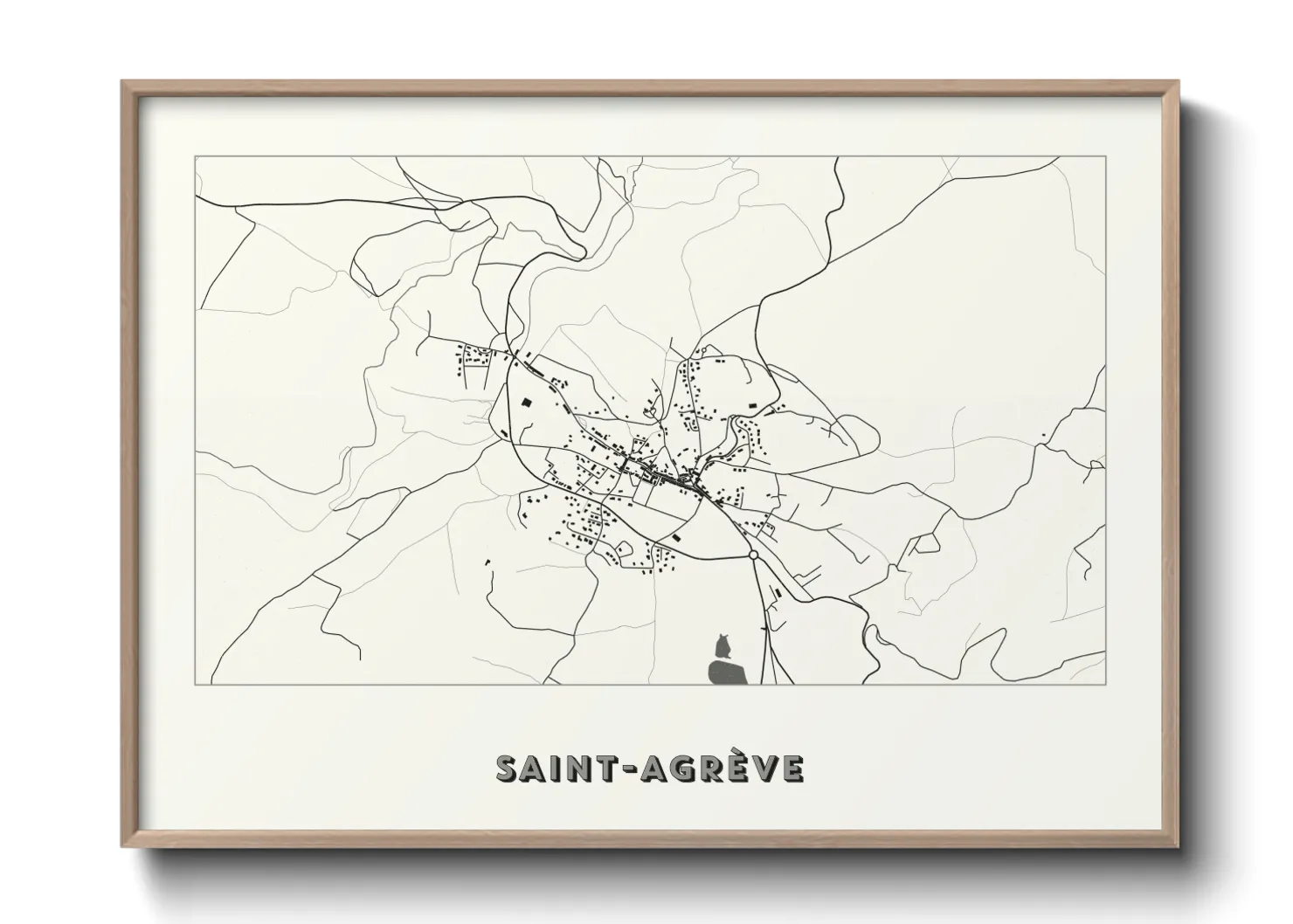 Une affiche de carte sur Saint-Agrève