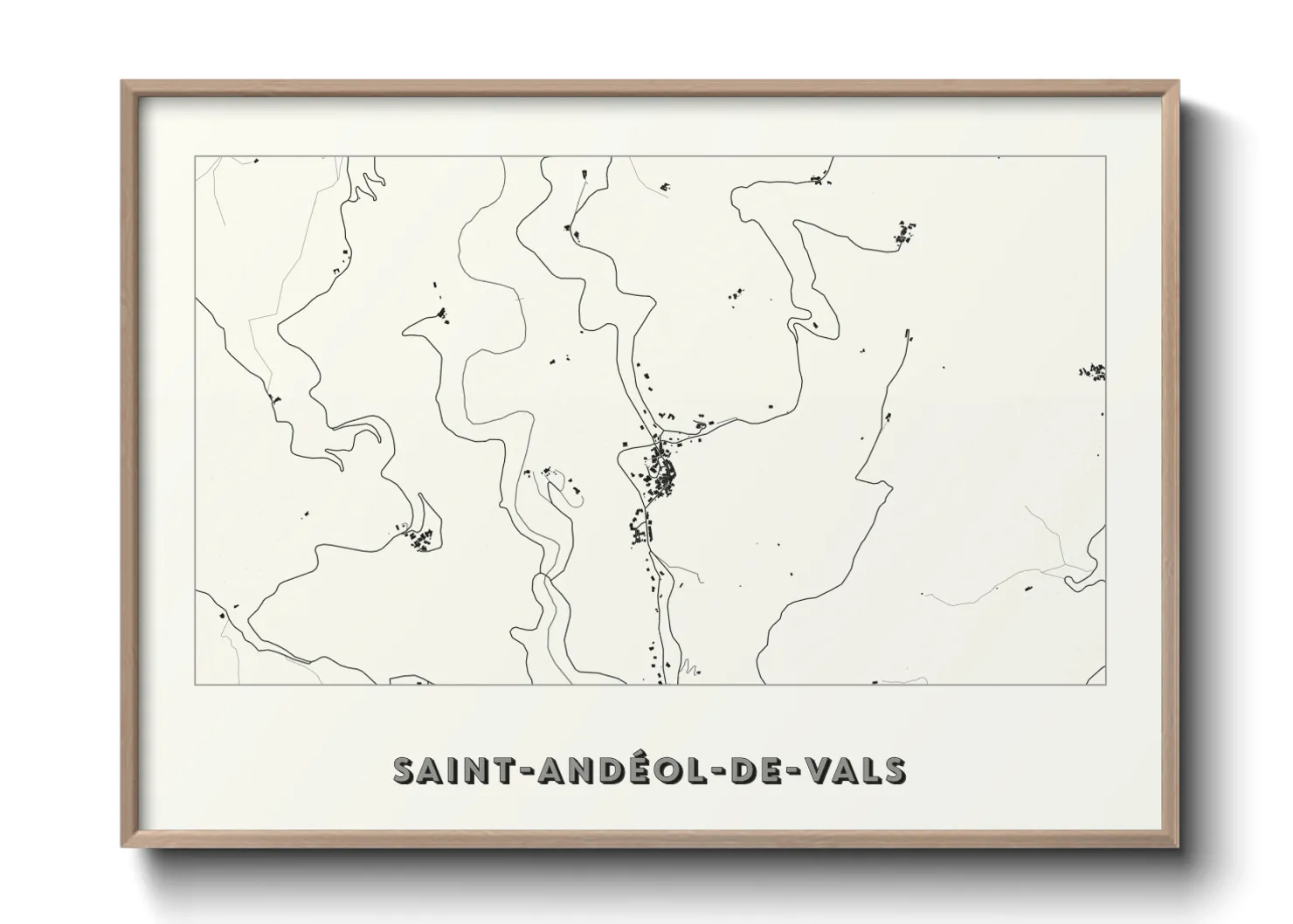 Une affiche de carte sur Saint-Andéol-de-Vals
