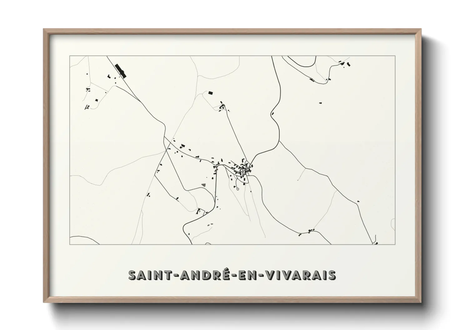Une affiche de carte sur Saint-André-en-Vivarais