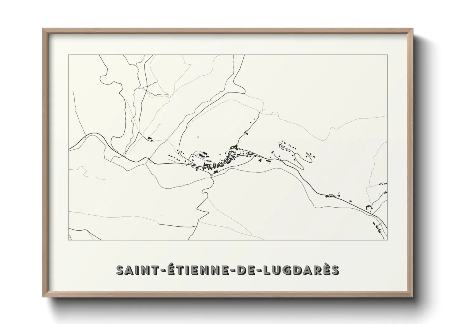 Une affiche de carte sur Saint-Étienne-de-Lugdarès