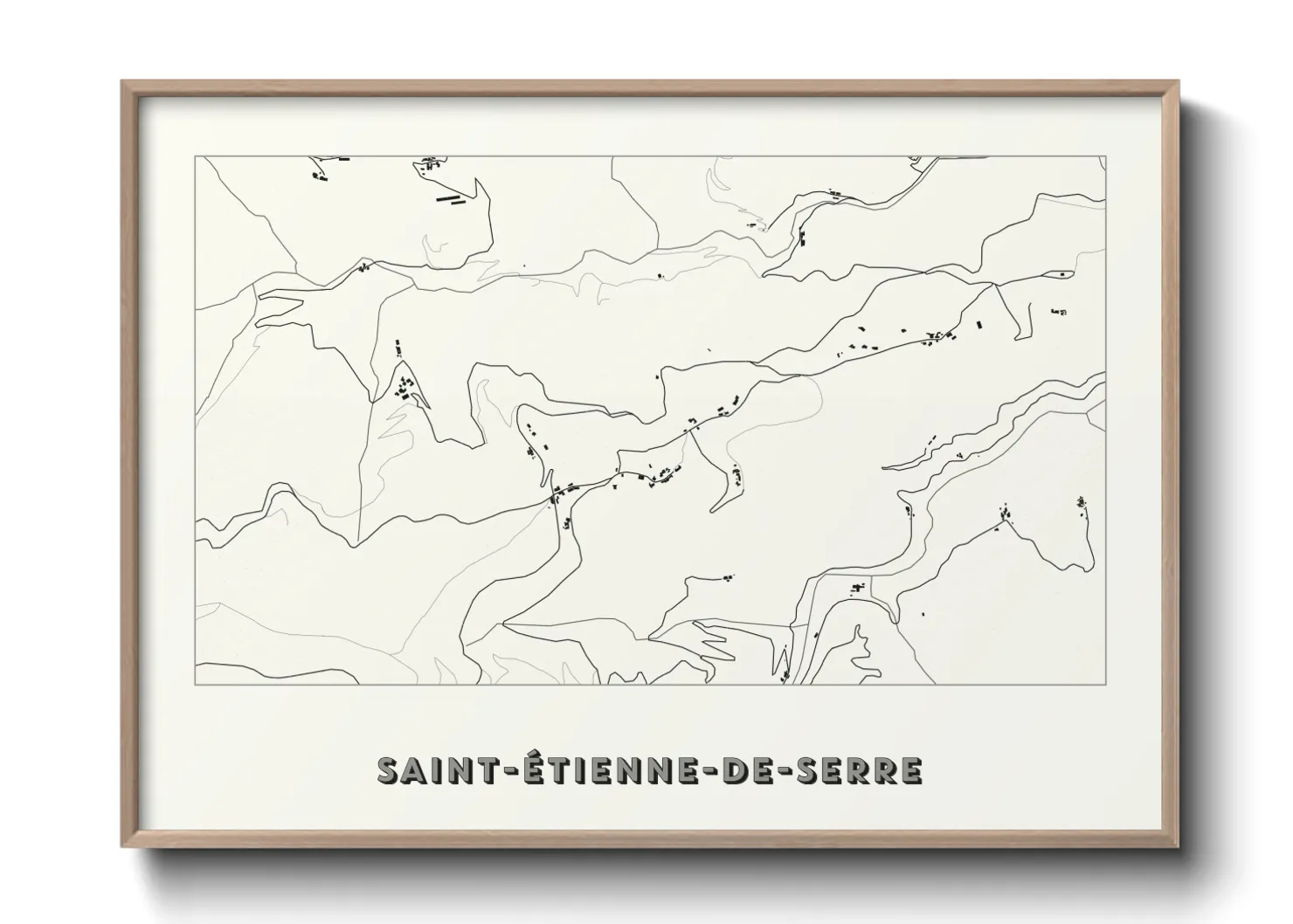Une affiche de carte sur Saint-Étienne-de-Serre