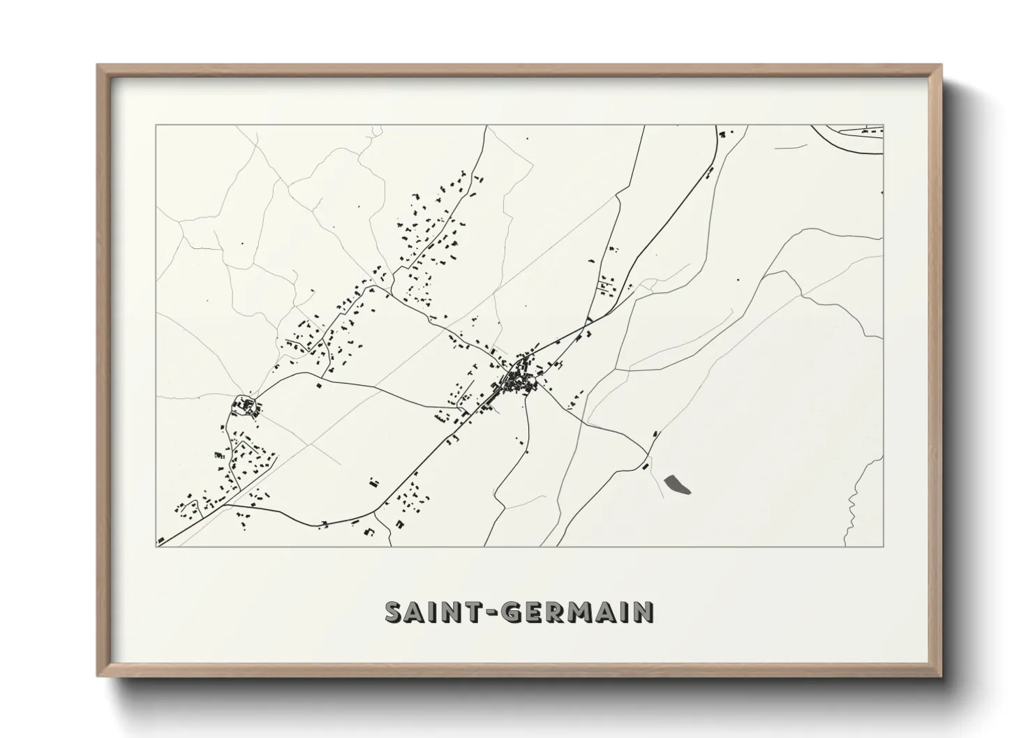 Une affiche de carte sur Saint-Germain